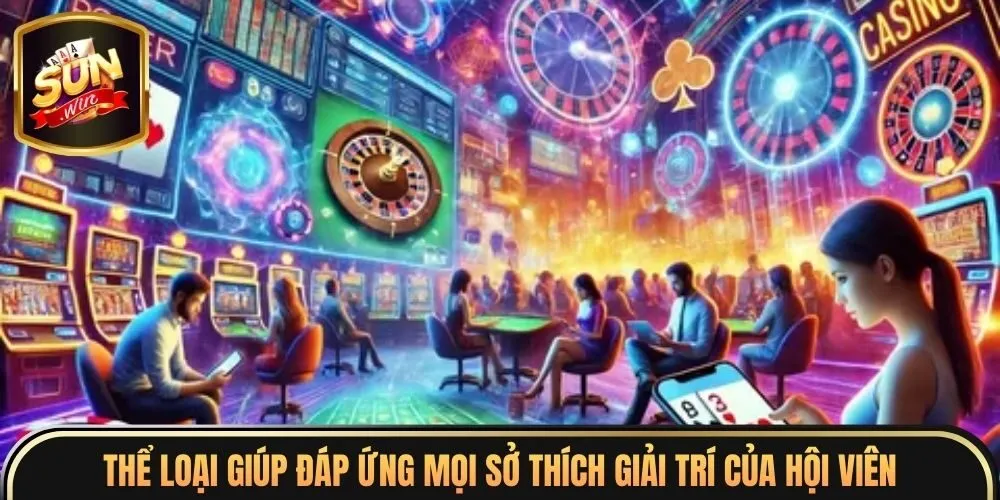 Game Bài Sunwin 3 Thể loại giúp đáp ứng mọi sở thích giải trí của hội viên