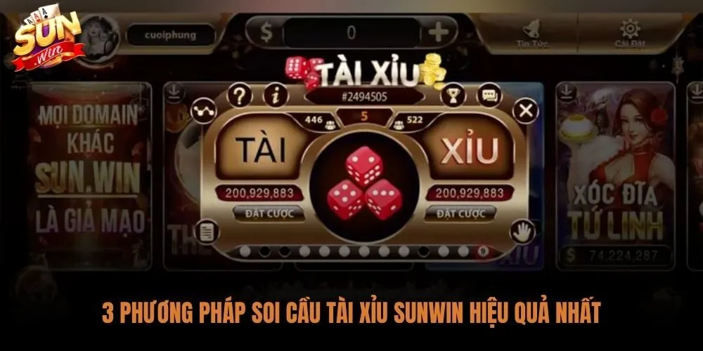 Ba kỹ thuật soi cầu tài xỉu Sunwin chuẩn theo dấu vết lịch sử phiên